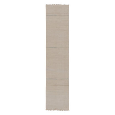 Rug & Kilim’S Contemporary Flatweave Runner With Soft Beige And Cream