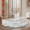 Tapis rond moelleux, tapis à poils longs pelucheux doux pour le balcon de la chambre à coucher, tapis moelleux pour la décoration intérieure, tapis décoratif antidérapant confortable.