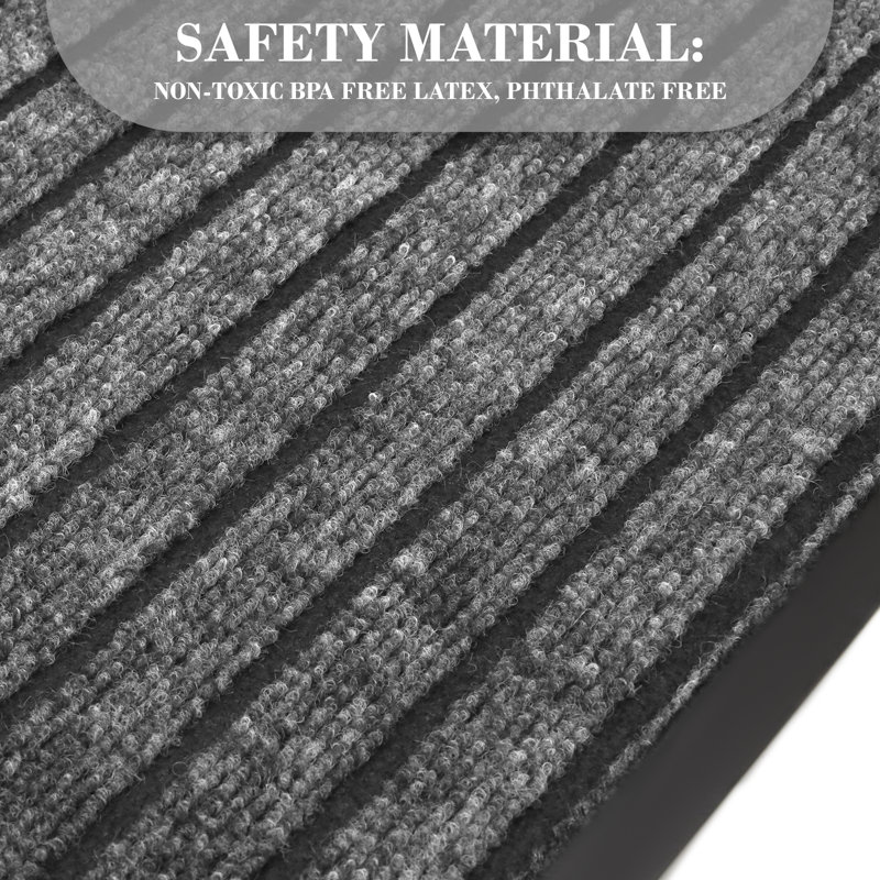 High Quality Non-Slip Indoor/Outdoor Door Mats, 50cm W x 80cm L, Grey