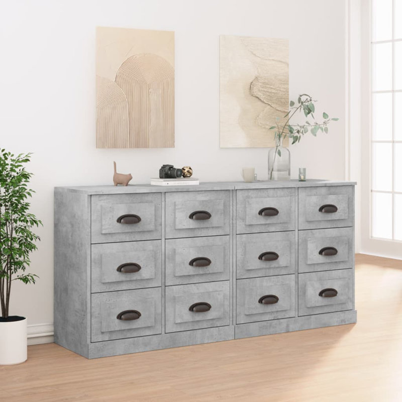Bryker Display Cabinet, Concrete Grey