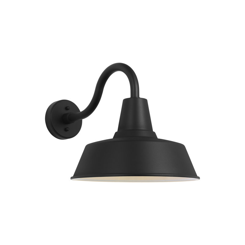 1 - Light Armed Sconce, 13.5" H x 14" W x 21.13" D, No, Textured Black