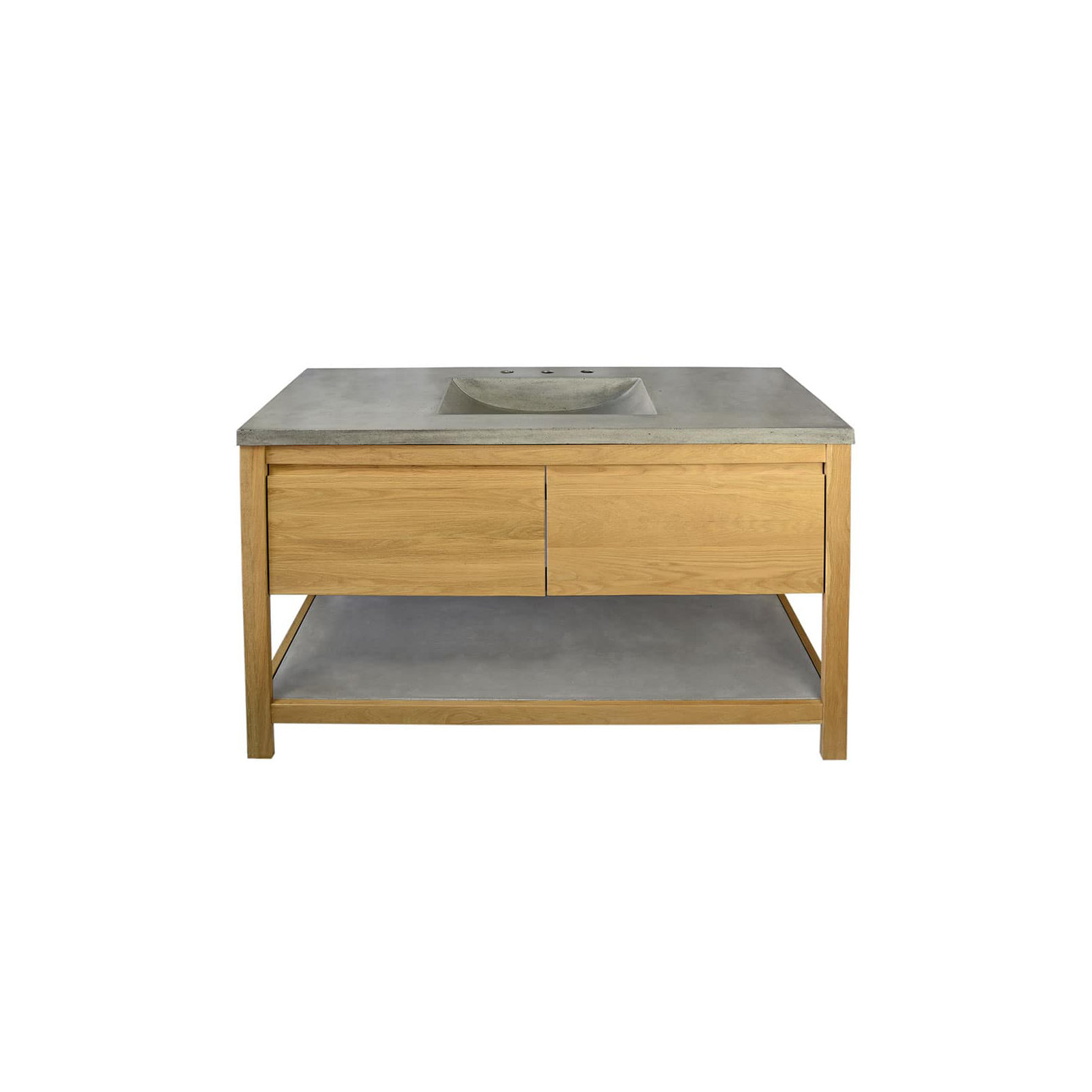 Solace 49" Single Bathroom Vanity Set, Sunrise Oak, Ash