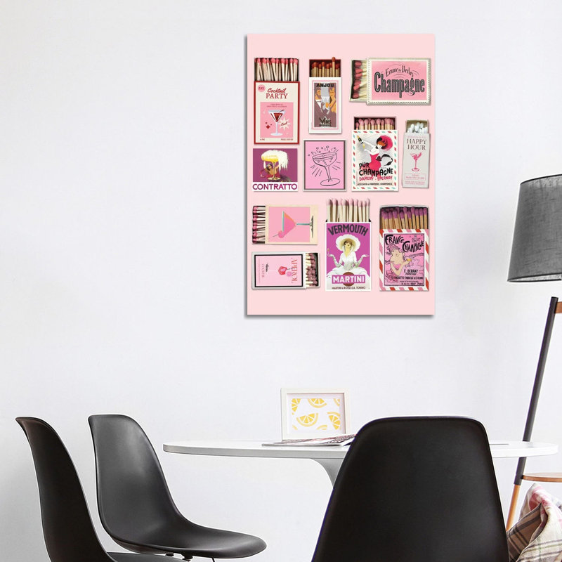 Matchbook Cocktails by CAD Designs - Gallery-Wrapped Canvas Giclée on Canvas, 101.6 cm H x 66.04 cm W x 3.175 cm D
