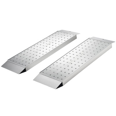 Aluminum Trailer Ramps, 39 x 12 in, Heavy-Duty ATV Ramp Set with Anti-Slip Plates, 3000LBS Combined Capacity Loading Ramps for Motorcycles, Lawn Mowers, Farm Tractors, Carts