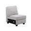 Canapé modulaire en L gris clair de 7 po avec repose-pieds et repose-pieds Leo