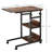 Mobile Rolling Side Table With Multi-Level Storage And Adjustable Height