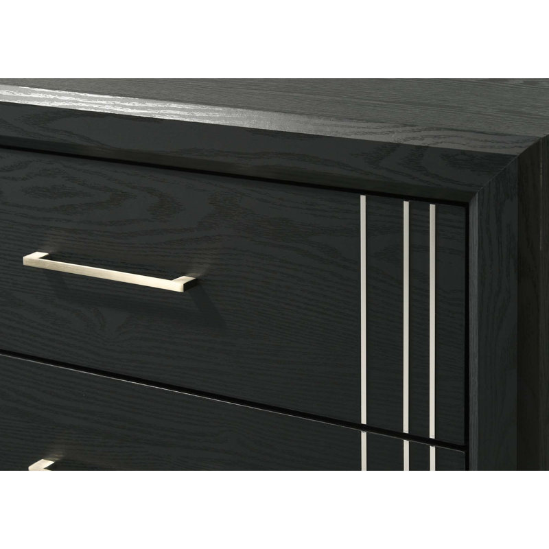 Commode contemporaine à 4 tiroirs 1pc, Gris anthracite