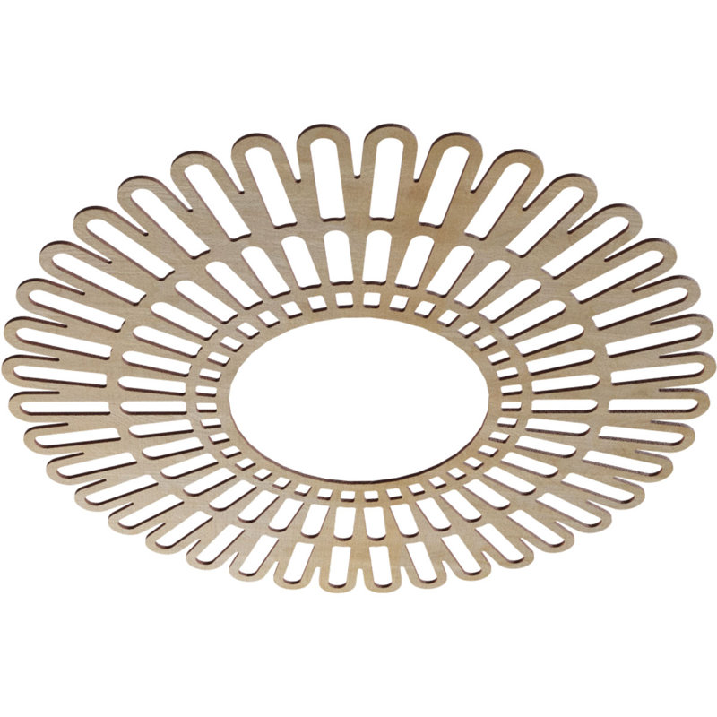 Médaillon de plafond en bois Cornellius, Hickory, H 40 po x l 40 po x P 0,25 po