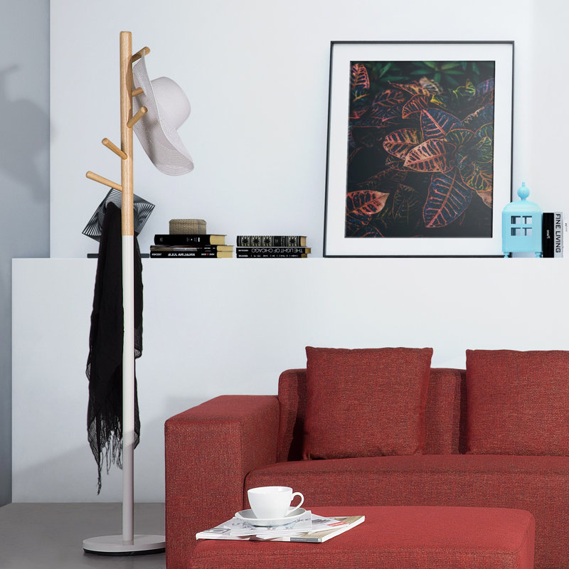 Solid Wood Freestanding Coat Rack