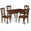 Ensemble de table de salle à manger 5 pièces comprenant une table de salle à manger rectangulaire avec Dropleaf et 4 chaises en bois, 36 x 54 pouces, acajou-1930656280-1930656282-1930656283