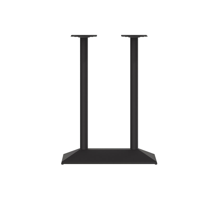 Base de table double commerciale toutes saisons pour plateau de table jusqu'à 30 po x 48 po, Noir