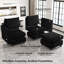 Canapé modulaire en bois massif avec repose-pieds Allinson-101644943