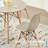 5-Piece Round Dining Table Set for 4, 31.5” Kitchen Table with Chairs, Solid Wood Legs, Plastic Seats, Sand-32835128-32835132-19293706