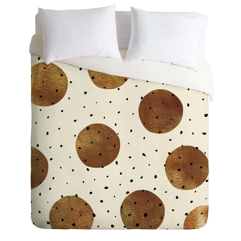 Ensemble de housse de couette à pois mixtes, Housse de couette pour grand lit et 2 taies décor