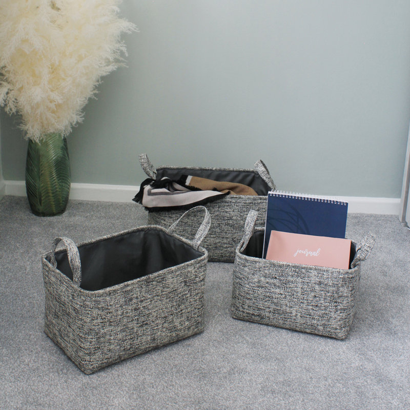 JVL Fabric Decorative Basket