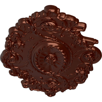 Endurathane Strasbourg Ceiling Medallion, 30 1/2"W x 20"H x 1 1/2"P, Hand-Painted Antique Copper Finish