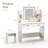 Smart Makeup Vanity Desk with USB Charging, 3-Level LED Lighting