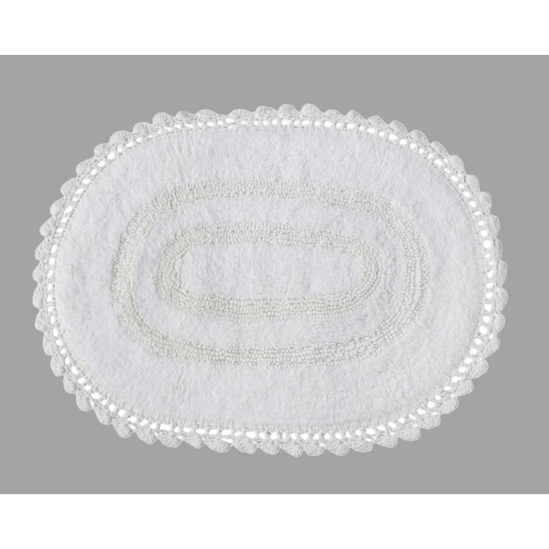 Tapis pour salle de bain Akiera Luna, Blanc