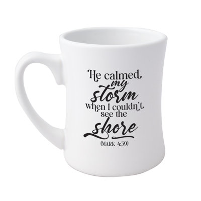 He Calmed My Storm Designer Coffeehouse Mug, 19oz