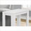 Table basse blanche à deux niveaux en stratifié pour la chambre à coucher du salon, table d'appoint polyvalente peu encombrante