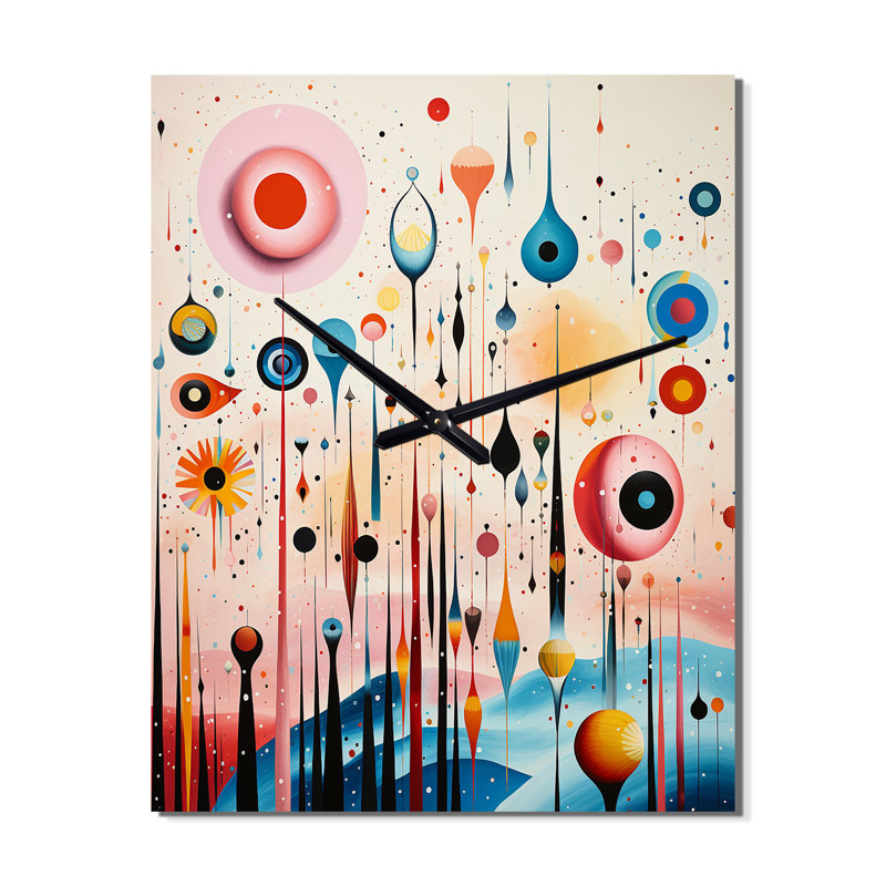 Horloge murale abstraite Crystalline Consciousness, H 32 po x l 24 po x P 1 po