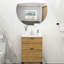 Plateau de meuble-lavabo en céramique blanc 24 po x 18 po - Teinture, trop-plein, 3 trous de robinet, espace généreux-1732479896