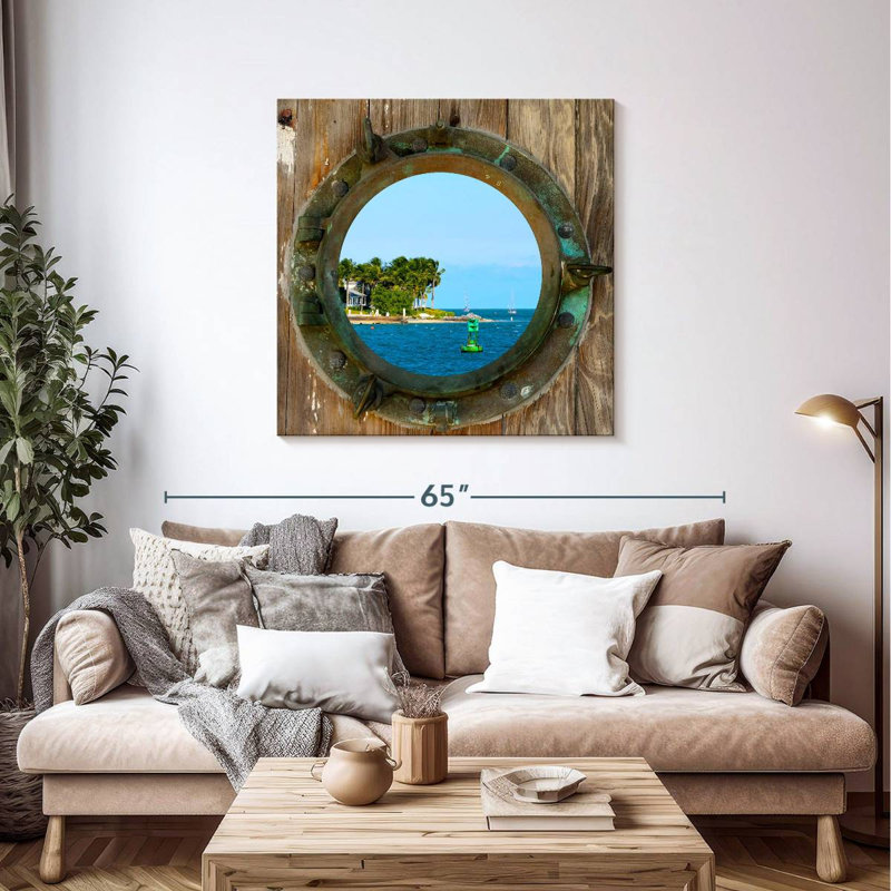 Nicci Porthole To Key West, 39" H x 39" W