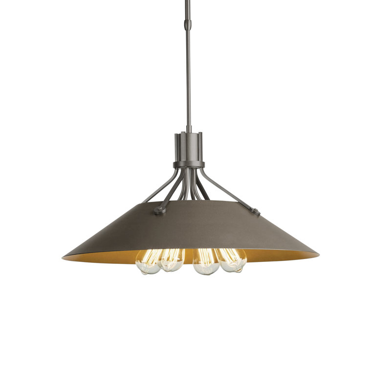 Henry 4 - Light Single Cone Pendant, Natural Iron, Dark Smoke