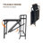 3-Piece Foldable Patio Bistro Set with Rust-Resistant Steel Frame, Black Outdoor Table and Chairs