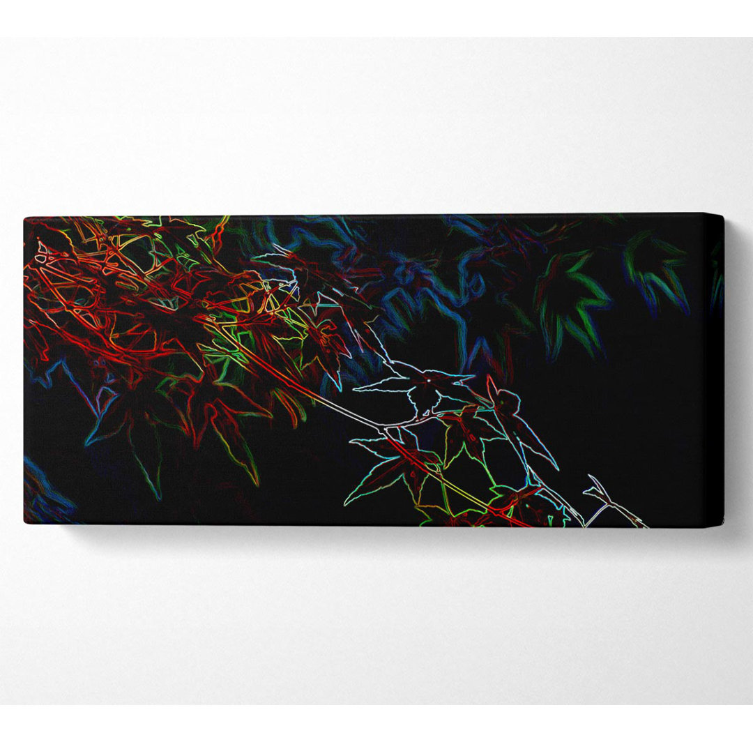 Abstarct Neon Floral 08 - Kunstdrucke auf Leinwand