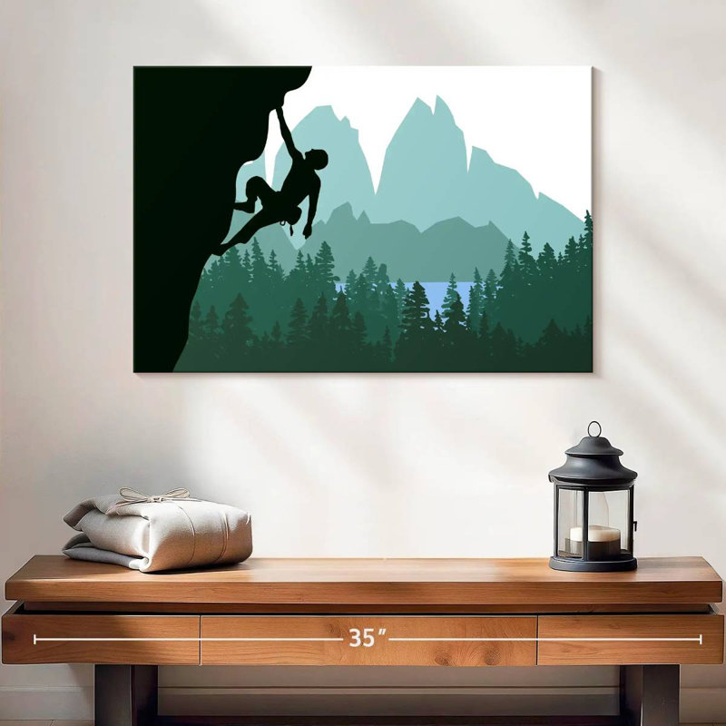 Sireci Rock Climber Silhouette, 30" H x 45" W