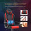 Fauteuil de jeu et de course inclinable et ergonomique en similicuir pivotant avec dossier haut et soutien lombaire Inbox Zero-1128659522