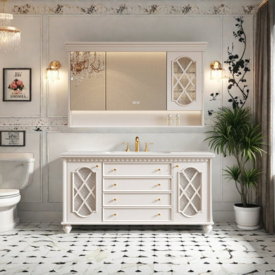 American retro and simple bathroom cabinet
