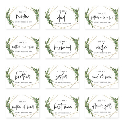 Carte de mariage géométrique verdure