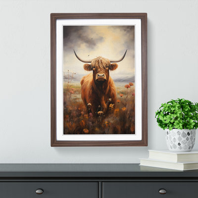 Highland Cow Romanticism No.2 - Framed Print