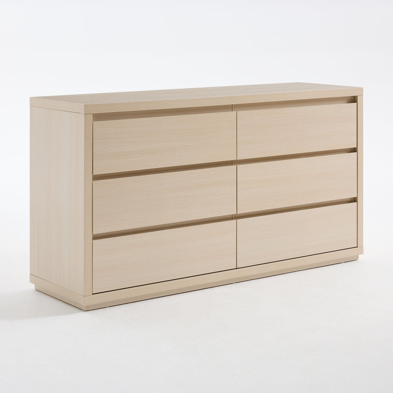 152cm W 6 - Drawer Chest of Drawers, Ivory White