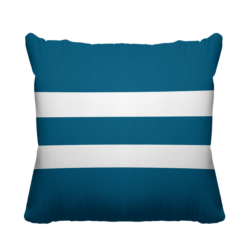Coussin décoratif intérieur / extérieur Kyson, L 15 po x H 15 po, Turquoise