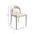Demello Leather Dining Side Chair with Curved Open-Back Accent Kitchen Chair-99473291