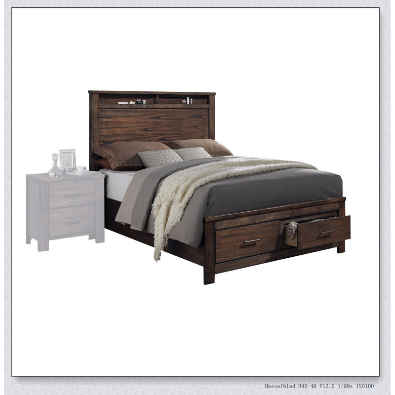 Oak Bed with Storage
