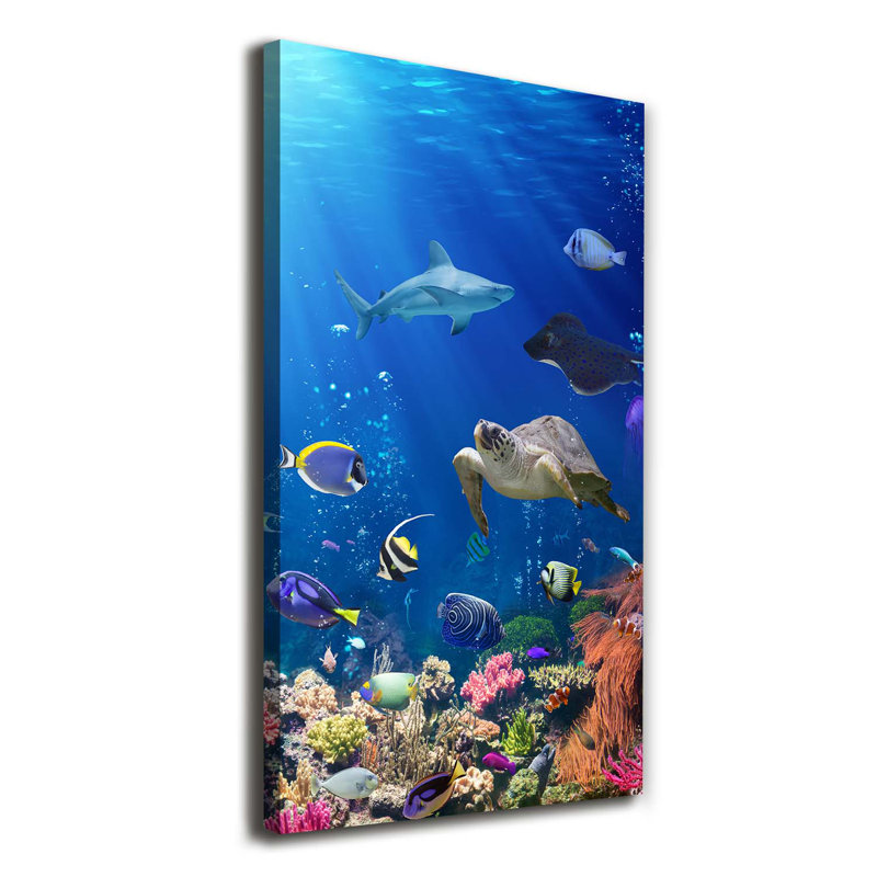 Coral reef 1 Piece Wrapped Canvas Wall Art
