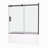 Bathtub Sliding Door, 5/16" Tempered Glass, Matted Black, Superior Leak Function Black Finish, Nano Easy Clean Treatment, Adjustable Wall Channel-125665394