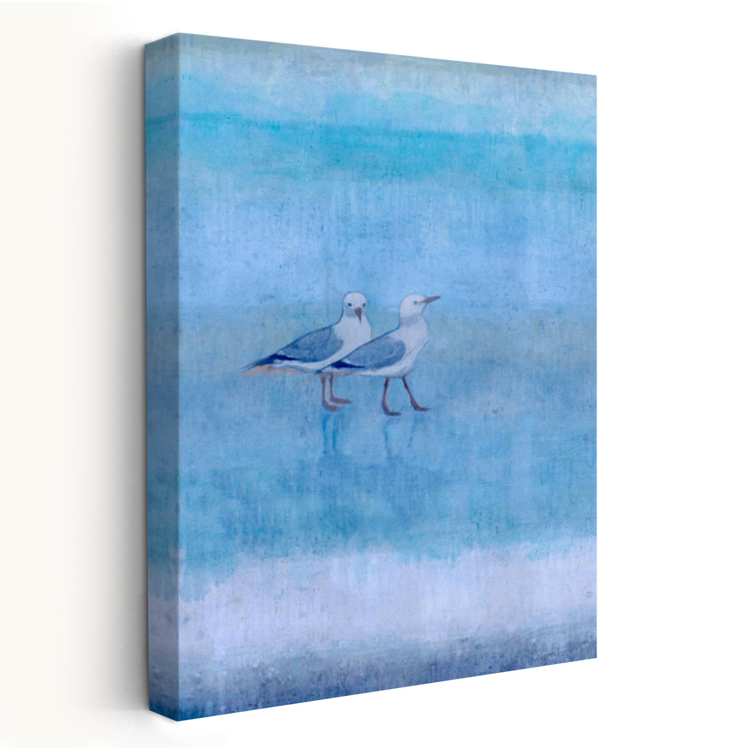 Dovecove Sky Blue Sea Gals - Coastal Birds Art | Wayfair