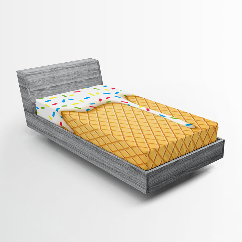 Multicolore Ambesonne, Drap-housse de taille simple