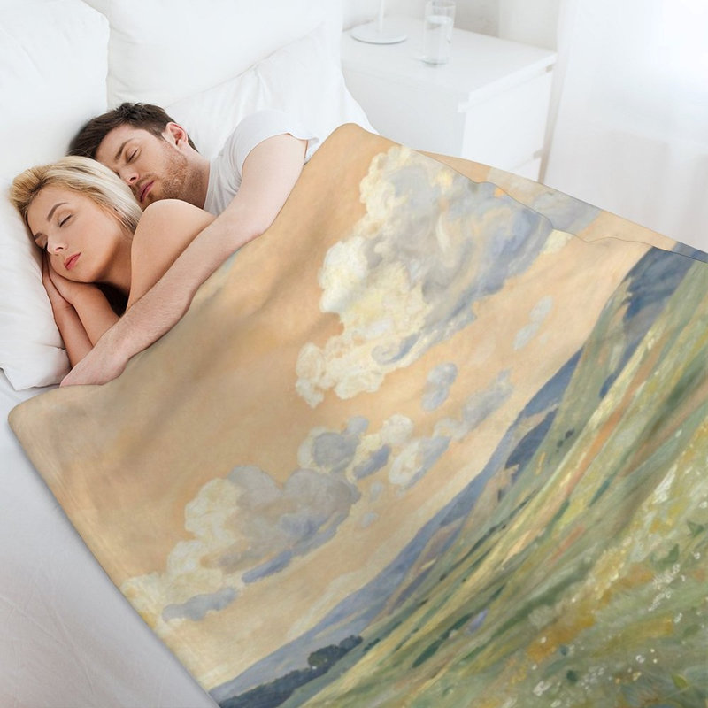 Jeté en flanelle Pastel Landscape Luxury, 40x50in