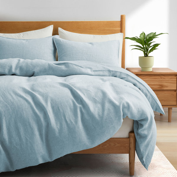Ebern Designs Dairis 100% Linen Duvet Reversible Duvet Cover Set & Reviews | Wayfair Dairis 100% Linen Duvet Reversible Duvet... 