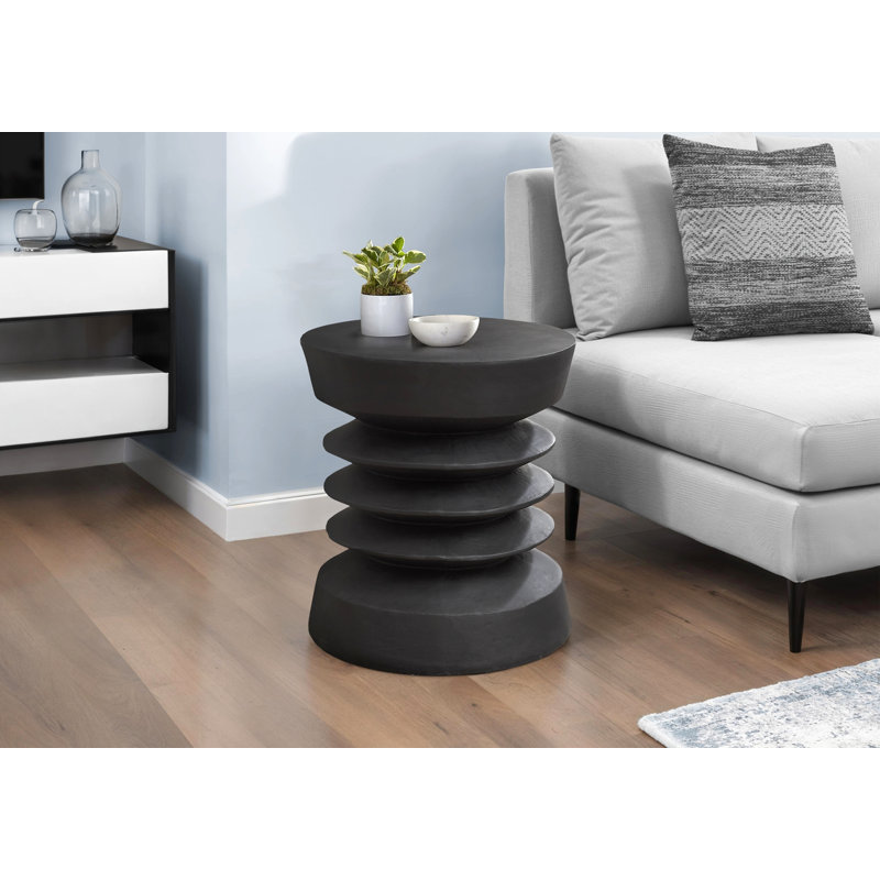 Table d'appoint d'extérieur moderne 25 "h, Noir