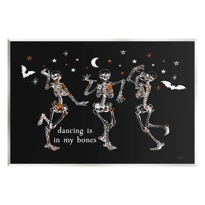 Ax-405-Wood " Dancing In My Bones Skeletons " by Lux + Me Designs