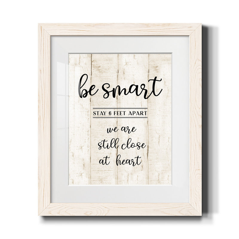 " Be Smart ", White, 20" H x 17" W x 1.5" D