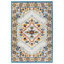 Tapis d'intérieur et d'extérieur multicolore à motif de médaillon persan rétro vieilli 5 x 8 Reflect Ansel-649900721