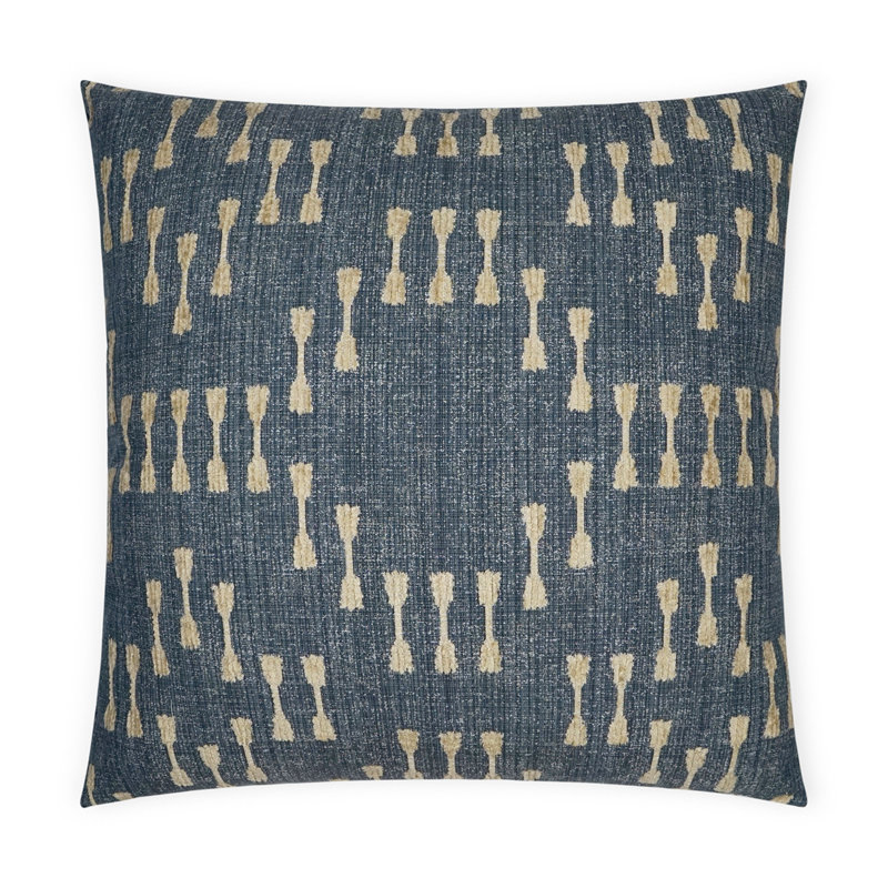 Purnima Pillow Cover & Insert, Denim, Square 24"